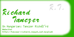 richard tanczer business card